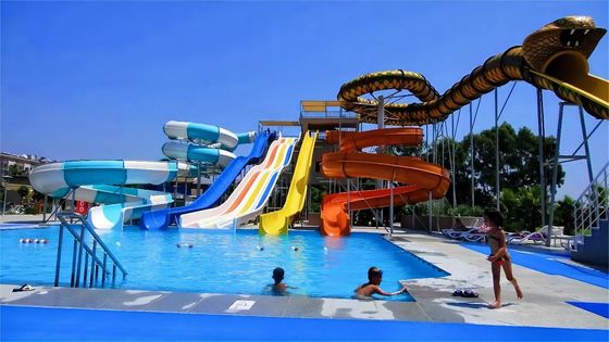 Wasserpark Schwimmbad Ausrüstung Glasfaser Wasserrutsche Set