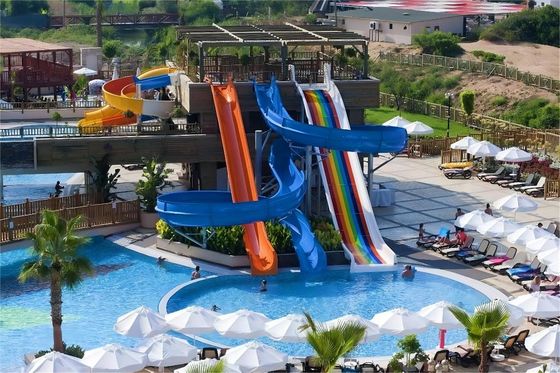 OEM Outdoor-Vergnügungspark Karnevalsreiten Glasfaser-Wasserrutschen