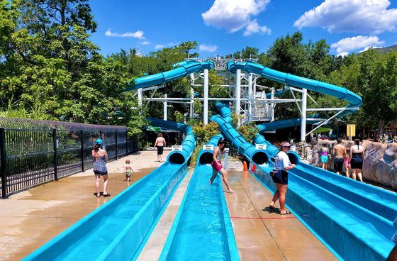 ODM Wasserpark Kinder Schwimmbad Spielfeld Aqua Themenfahrten Tube Spirale Glasfaser Rutsche Für Kinder