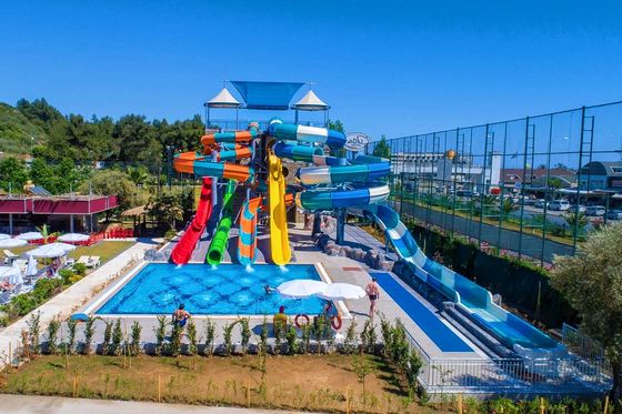 Außen-Wasserpark Schwimmbad Spiele Wasserglasfaser Rutsche für Kinder