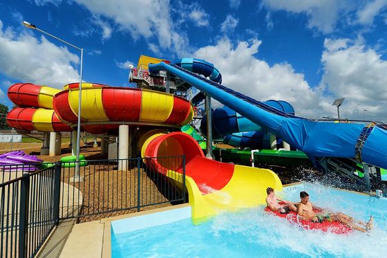 Ein guter Preis. Wasserspielpark Spielplatz Schwimmbad Ausrüstung Glasfaser Spiralrutsche Online