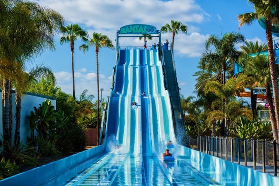 Aquapark Schwimmbad Custom Games Mehrfache Glasfaser Wasserrutsche für Erwachsene