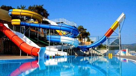 Ein guter Preis. Kommerzielles Kinder-Wasser-Spaß-Vergnügungspark mit Glasfaser-Wasserrutschen-Set Online