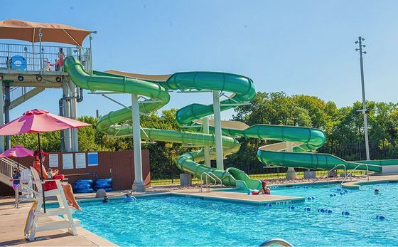 OEM-Wasserrutschen für das kommerzielle Schwimmbad Spielplatz aus Glasfaser