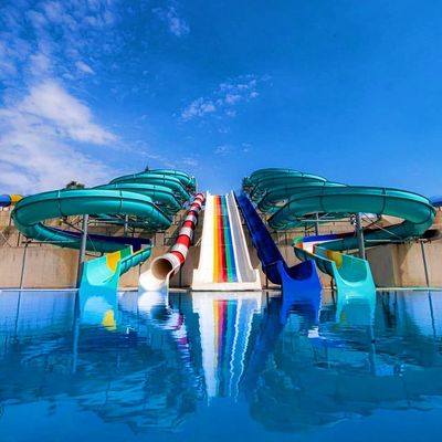Gewerbliches Schwimmbad Wasserspielzeug Erwachsene Outdoor-Kinder Spiele Glasfaser-Rutsche