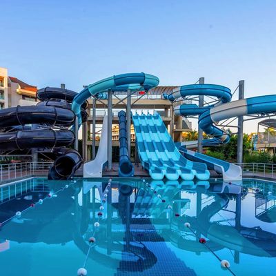 Wasserpark Aqua-Spielplatz Outdoor-Spiele Pool-Rutsche Glasfaser zum Verkauf