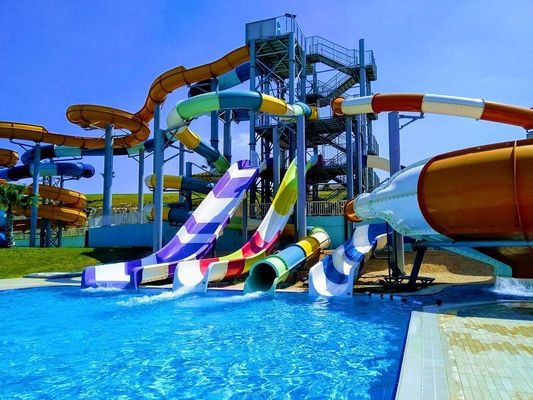 Ein guter Preis. Wasservergnügungspark Außenpool Kinderspielplatz Glasfaser Rutsche Online