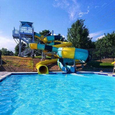Wasserspiele Schwimmbad Glasfaser Rutschen für Kinder