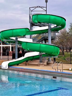 Wasser Spaß Spirale Glasfaser Rutsche für Erwachsene Schwimmbad Ausrüstung