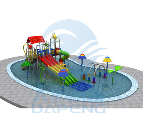 ODM Kinder Wasserpark Set Design Spielplatz Riesenrutsche mit Wasser-Spritzpad für Kinder
