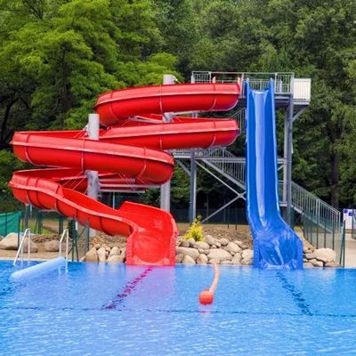 Wasserhaus Glasfaser Wasserpark Großer Schwimmbad Rutsche