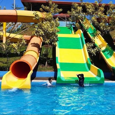 Gewerbliche Kinder im Freien Schwimmbad Wasserrutsche aus Glasfaser