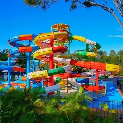 ODM über dem Boden Schwimmbad Party Ausrüstung Glasfaser Wasserrutsche