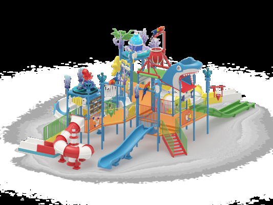 Ein guter Preis. Ocean Style Fiberglass Water Park House With Marine Animal Decorations Safe For Children Online