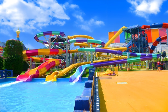 Ein guter Preis. Große Freizeitvergnügungsgeräte Wasserpark Glasfaser-Wasserrutschen Wasserspiele Spielplatz Wasserrutsche Für Schwimmbad Offene Spirale Geeignet für Erwachsene und Kinder Anpassung Online