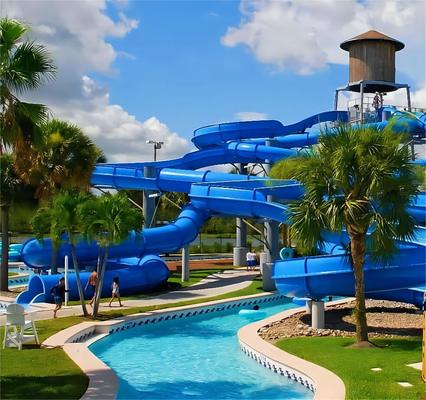 Ein guter Preis. Commercial Fiberglass Water Park Slide with 6-8mm Thickness and Over 10 Years Service Life Ending with Pool Online