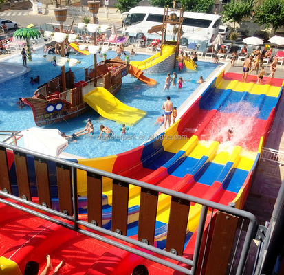 Ein guter Preis. Commercial Fiberglass Water Park Slide with 7m Height 45m Length and 6-10mm Thickness for Outdoor Aqua Parks Online