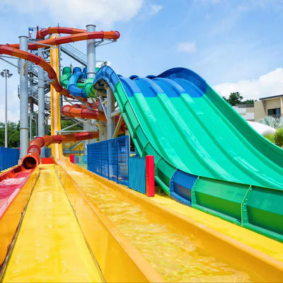 Ein guter Preis. Customized Size Outdoor Water Park Slide with 6-8mm Thickness Fiberglass and Over 10 Years Service Life Online