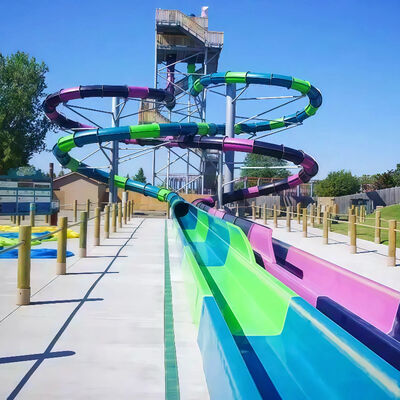 Ein guter Preis. Commercial Fiberglass Spiral Water Slide 0.82m Inner Width Use For Resort Hotels Inground Pools Water Parks Playground Equipment 100KG Capacity Online