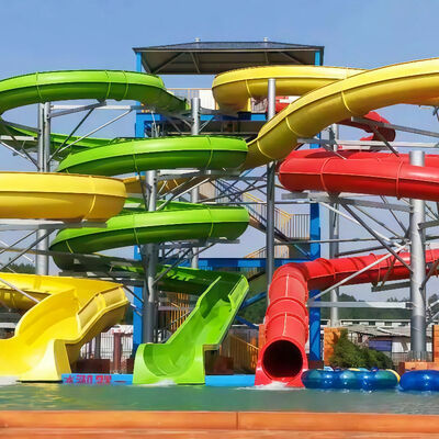 Ein guter Preis. Customized Aqua Park Inground Pool Slide Fiberglass Swimming Pool Water Slide Amusement Park Equipment Adult Children Games Over 10+ Years Service Life Online