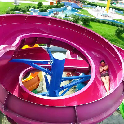 Offene Spirale Wasserpark Rutsche Glasfaser Custom Erwachsene Amusement Ride Für kommerzielle Nutzung