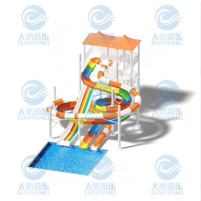 7-4m Mehrzweck-Kombinations-Glasfaser-Wasserrutsche Kommerzielle Wasserpark-Freizeitausrüstung