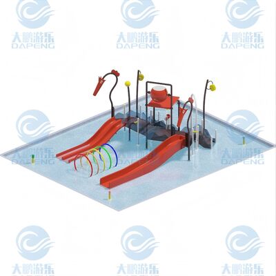 Qualität Ausrüstung für Wasser-Spielplätze 15x12m Glasfaser galvanisiertes Stahl kommerzielles Wasser-Spielhaus für Wasserparks Fabrik