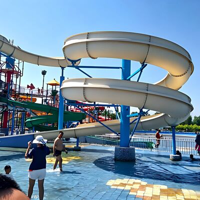 Ein guter Preis. Großhandelsgeschäftliche Glasfaser-Spiral-Wasserrutsche 6-8 mm Dicke Wasserpark-Ausrüstung mit 1-jähriger Garantie Online