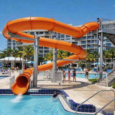 Qualität Kundenspezifische spiralförmige geschlossene Glasfaser-Wasserrutschenausrüstung für den kommerziellen Schwimmbad-Aquapark Fabrik
