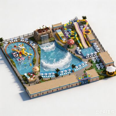 Qualität 6000m2 Profi-Wasserpark Maßgeschneiderter Entwurf und Bauplan für kommerzielles Aquapark Resort für alle Altersgruppen Fabrik