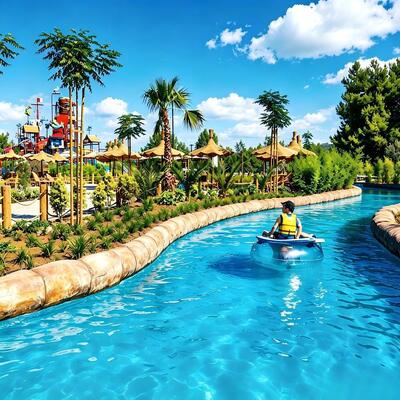 Ein guter Preis. Kommerzielles Lazy River-Projektdesign und Ausrüstung für professionelle Wasserparks und Aqua-Resorts Online
