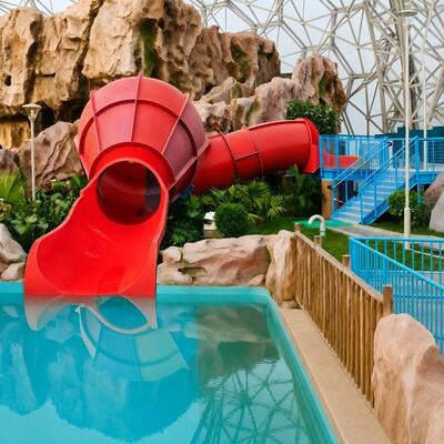 Gewerbliche Glasfaser-Trichterwasserrutsche für Schwimmbad und Wasserpark
