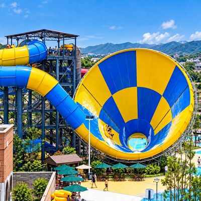 High Capacity Fiberglass Water Slide Tornado Custom Colorful for Aqua Water Park Equipment