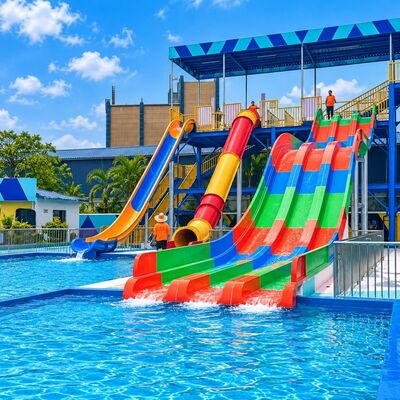 Qualität Wasserrutsche aus Glasfaser Wasserparks für Erwachsene und Kinder Fabrik