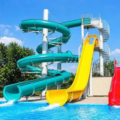 Qualität Wasserrutschen-Kombination Kundenspezifische Glasfaser-Rutschen für Schwimmbad-Wasserpark mit CE Fabrik