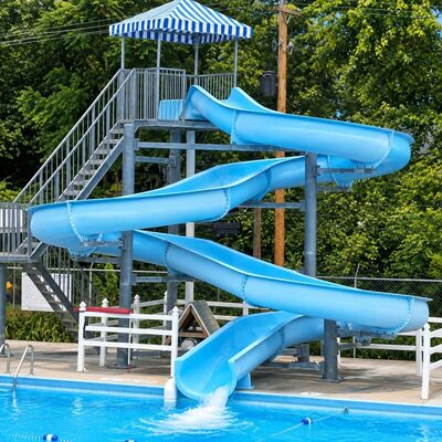 Ein guter Preis. Glasfaser-Spiralwasserrutsche, individuell gekrümmte Rutsche für Freizeitpark mit 1 Jahr Garantie online