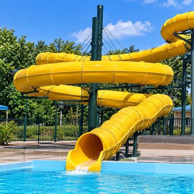 Oxidation Resistant Water Slide Spiral Fiberglass For Resort Water Park With 3D Design