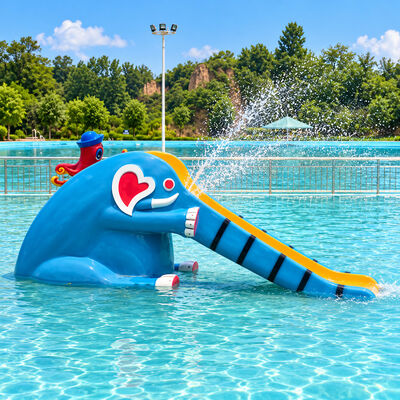 Ein guter Preis. Kompakte Glasfaser-Delfin-Wasserrutsche für Kinderpools mit leuchtenden individuellen Farben online