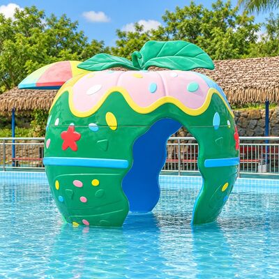 Qualität Custom Fiberglass Apple House Themen-Wasserpark Ausrüstung für Outdoor Splash Pad Projekte Fabrik