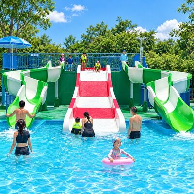 Ein guter Preis. 3 Mehrspurige Familienrutsche aus Glasfaser für Kinder und Erwachsene, 6-10 mm Dicke online