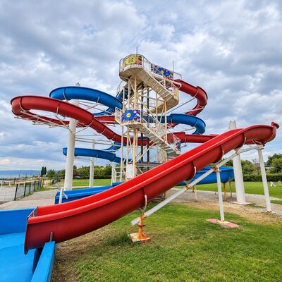 Custom Combination Water Slide With Spiral And Tube Flumes For Water Parks With ROHS