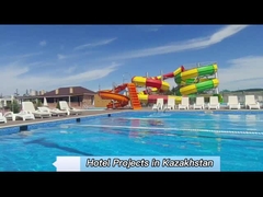 Anti-Ultraviolett-Fade Schwimmbad Wasserrutsche Glasfaser Farbenfrohe Wasserrutsche, Glasfaserrutsche