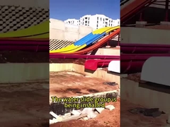 OEM Wasserkinderpark Spiele Unterhaltungsgeräte, Glasfaser-Rutschen-Set